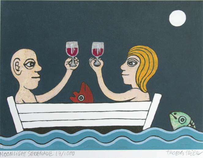 Moonlight Serenade Kunstplakater Troels Trier Køb Troels Trier Kunst Maleri Unikt Udvalg - Troels Trier Maleri