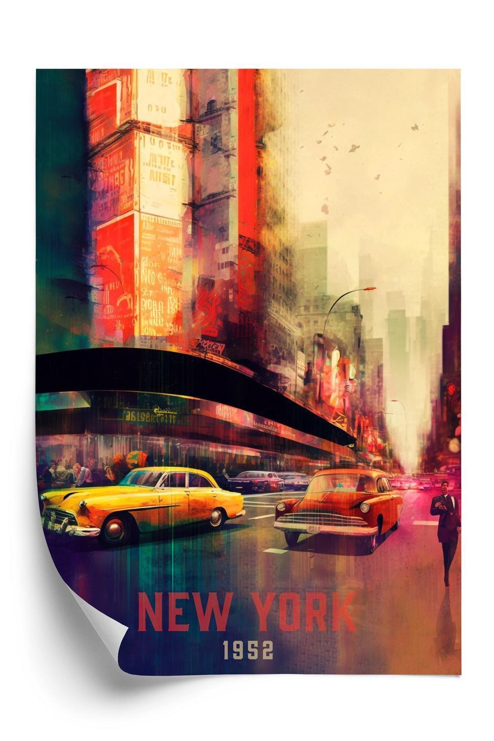Plakat Abstrakt Maleri Gade New York - Doboxa Maleri