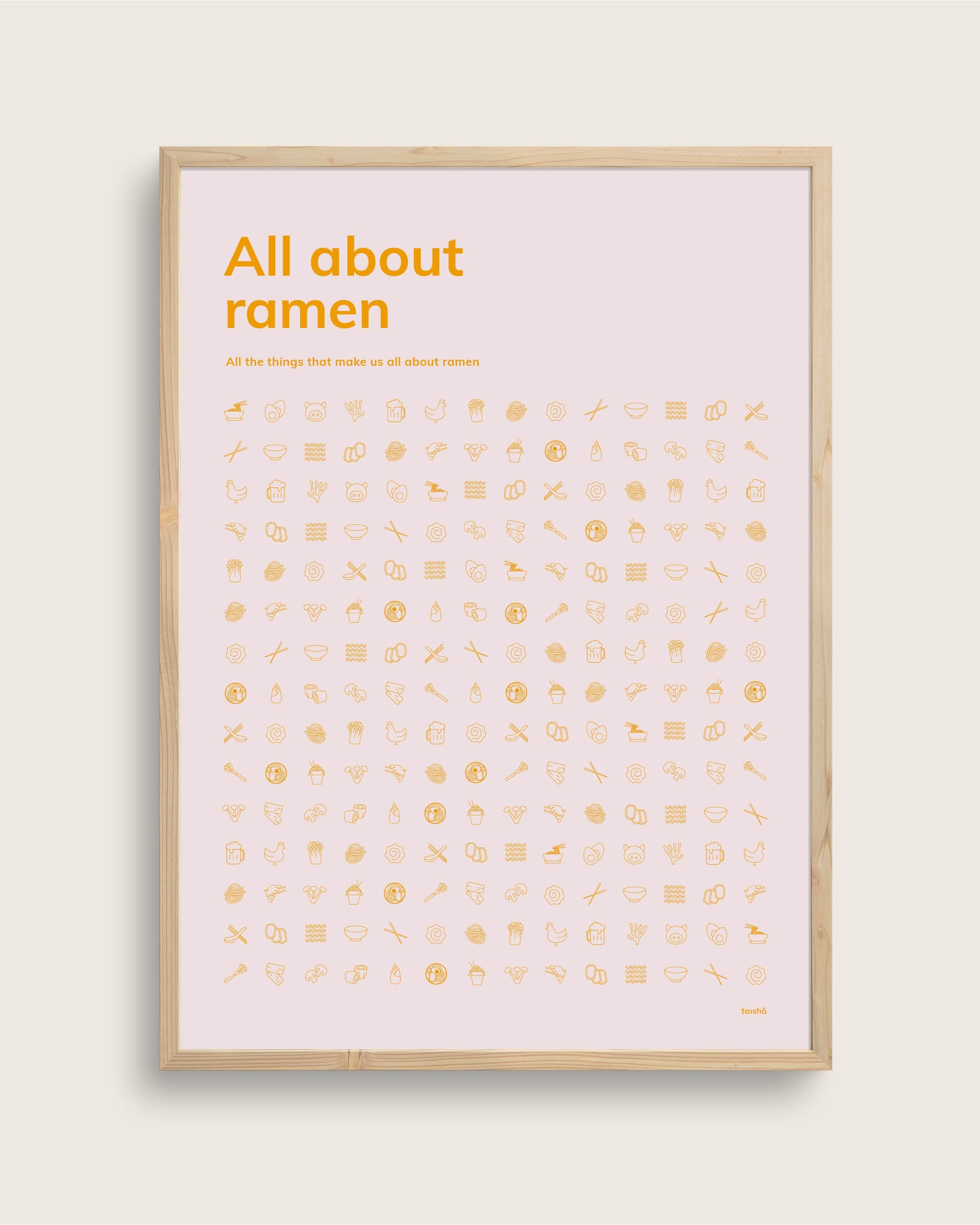 All About Ramen Størrelse 100x140 Lærredsprint Taishampx14d - Plakater