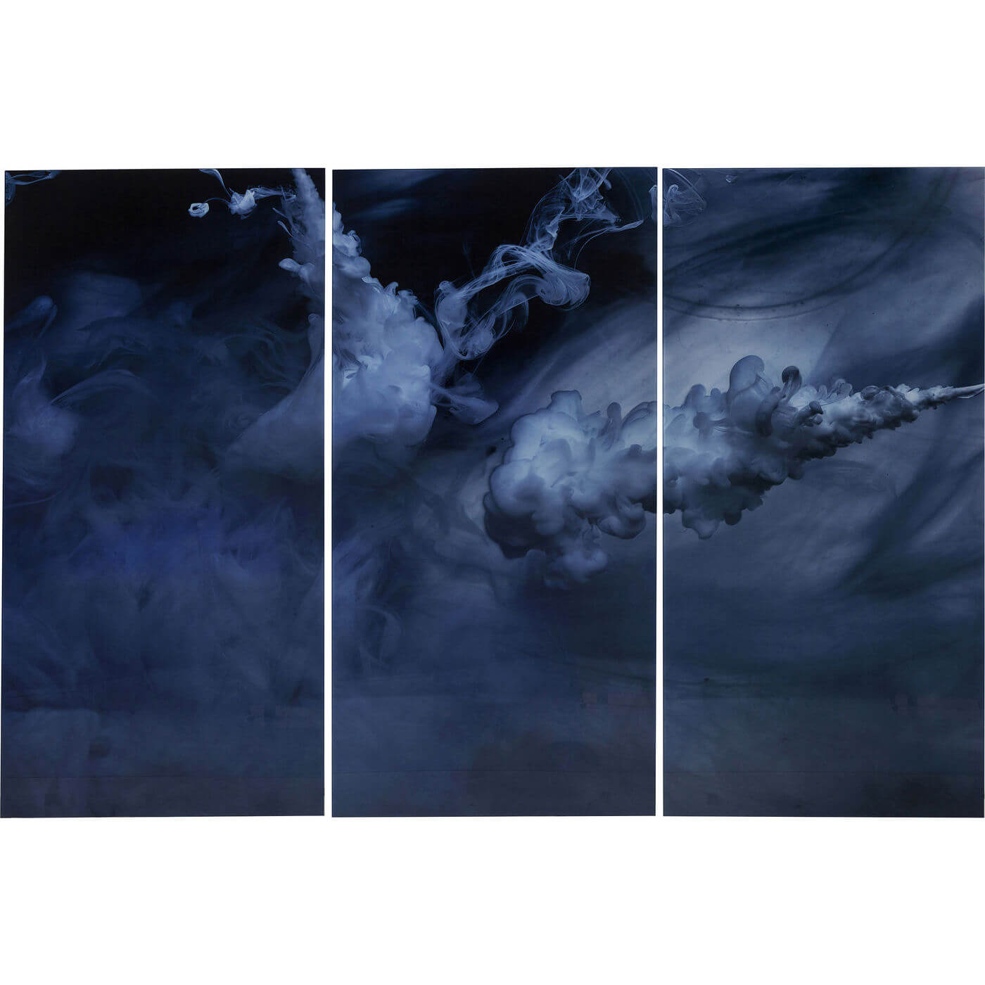 Hvid Kare Design Triptychon Clouds Plakat Glas Komposittræ 160x24cm - Kare Design Plakater  - 4025621646839
