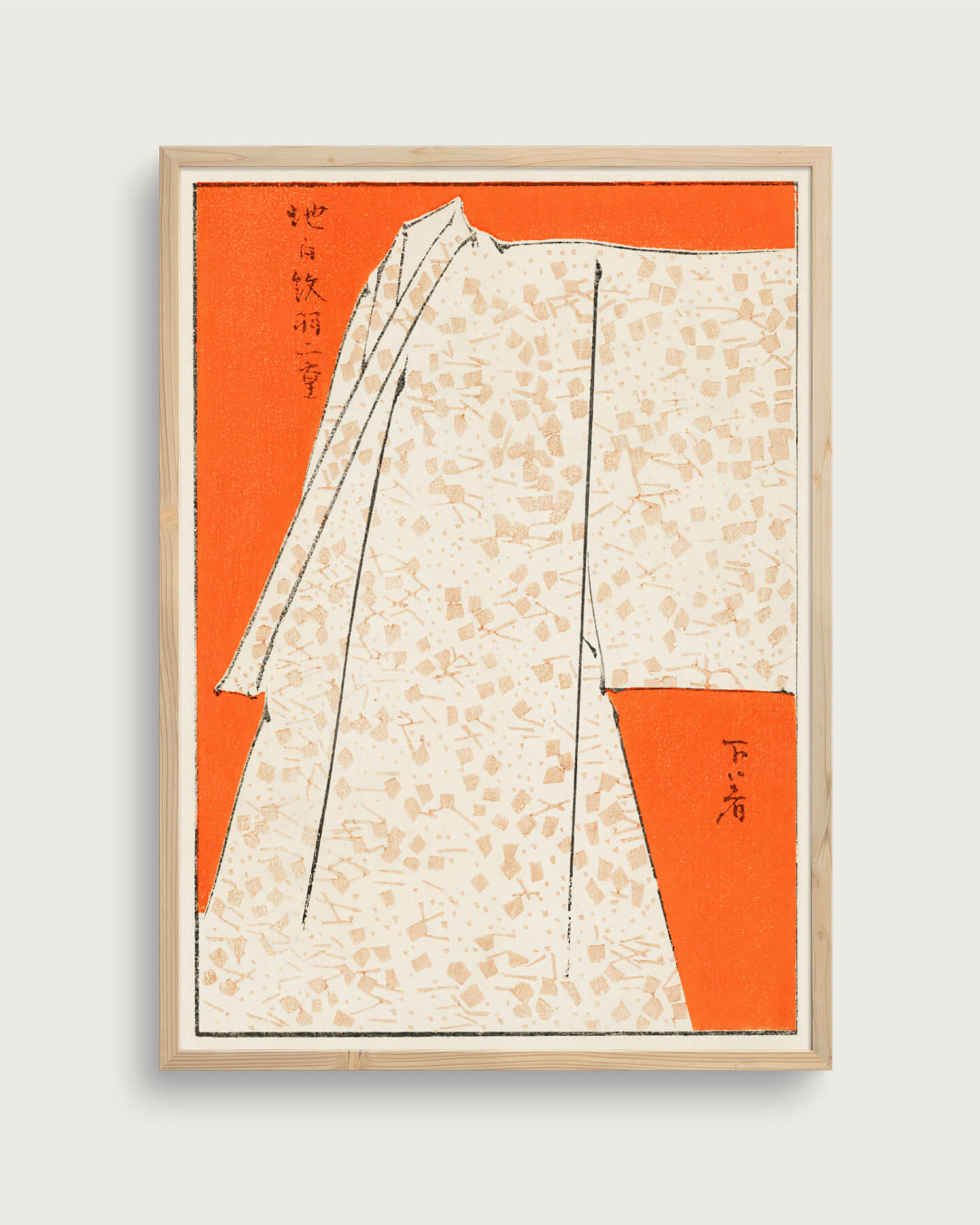 Kimono Størrelse 70x100 Akustikprint Inkl Egetræsramme Taishampx14d - Plakater