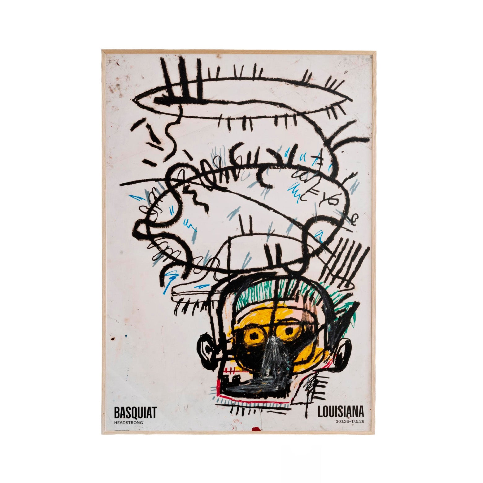 Beige, Sort Refleksfri Jean Michel Basquiat Head 1982 - Plakater  - 5705326030902