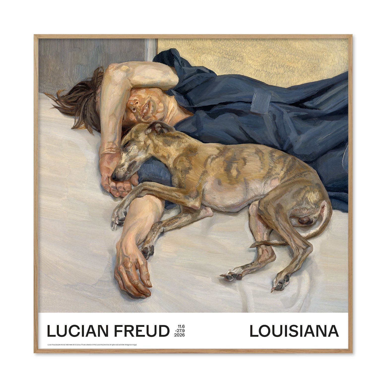 Beige Refleksfri Lucian Freud Double Portrait 1985 1986 - Plakater  - 5705326040970