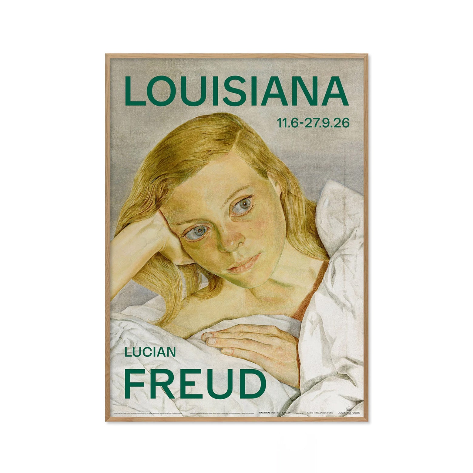 Hvid Refleksfri Lucian Freud Girl Bed 1952 - Plakater  - 5705326040949