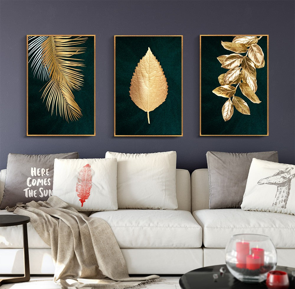 Golden Leaf Plakat Sæt Stk - Just Karikatur Plakater