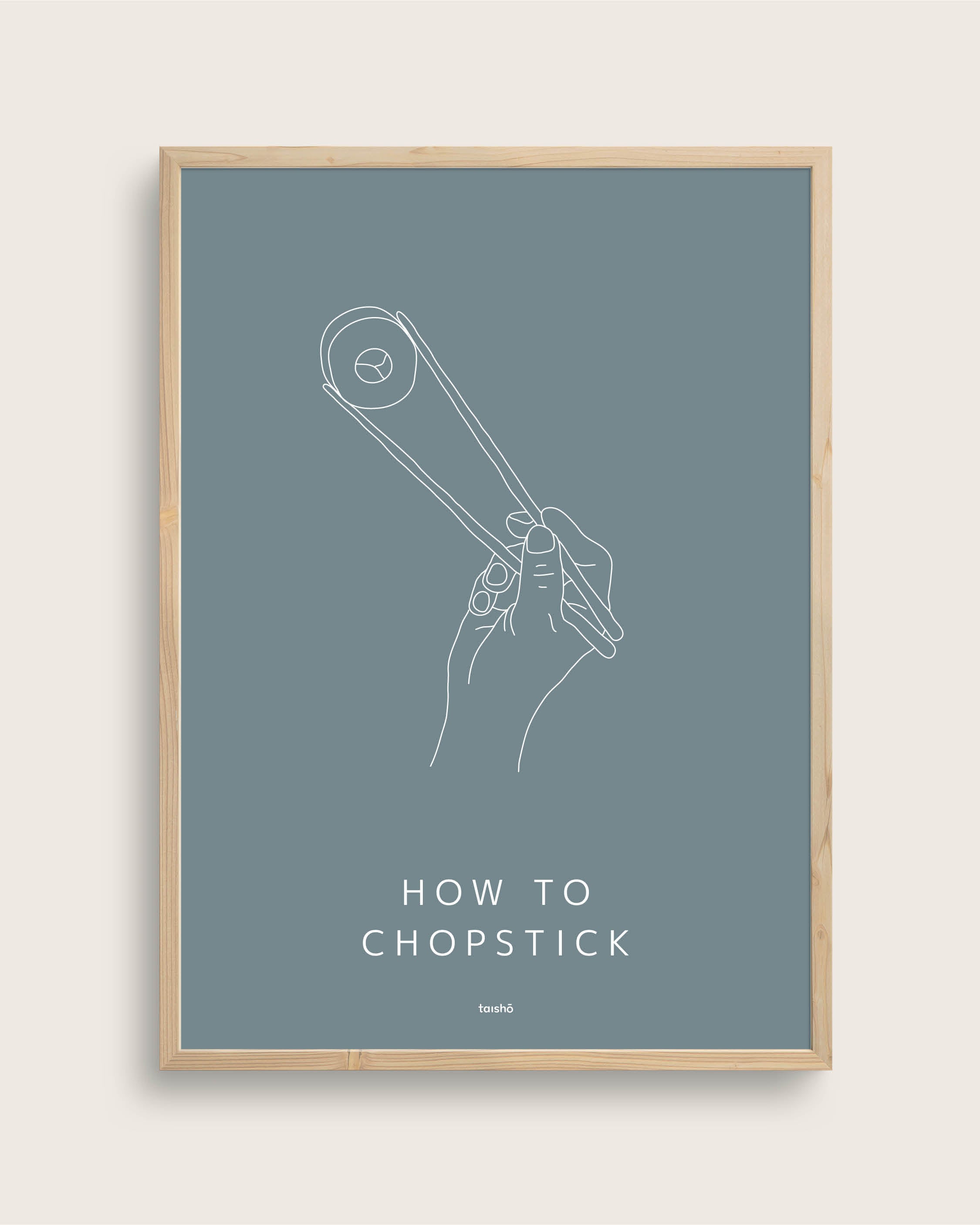Chopstick Hand Størrelse 100x140 Lærredsprint Taishampx14d - Plakater