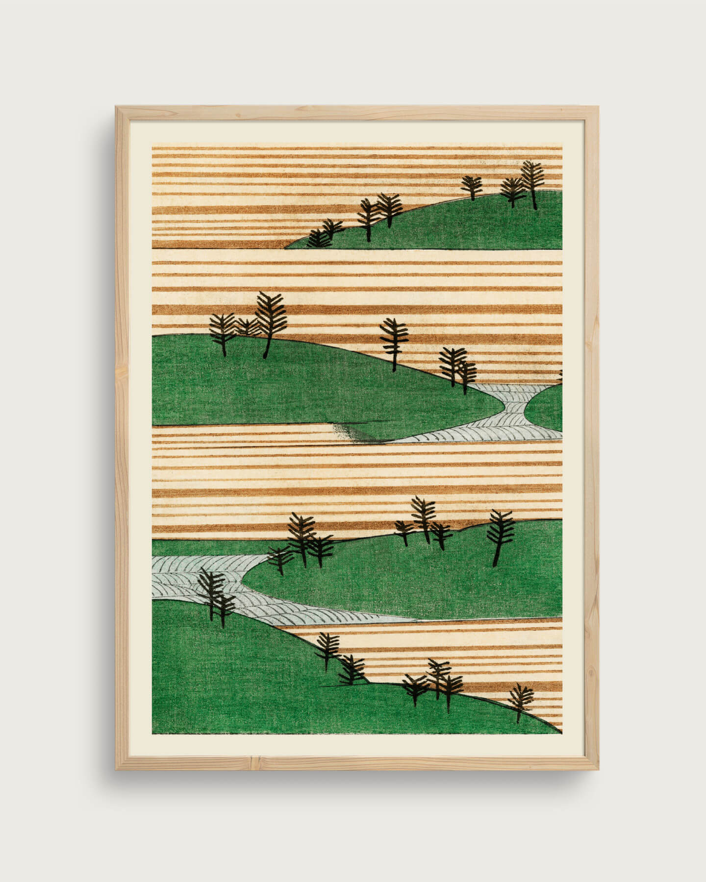 Japanese Fields Størrelse 100x140 Lærredsprint Taishampx14d - Plakater