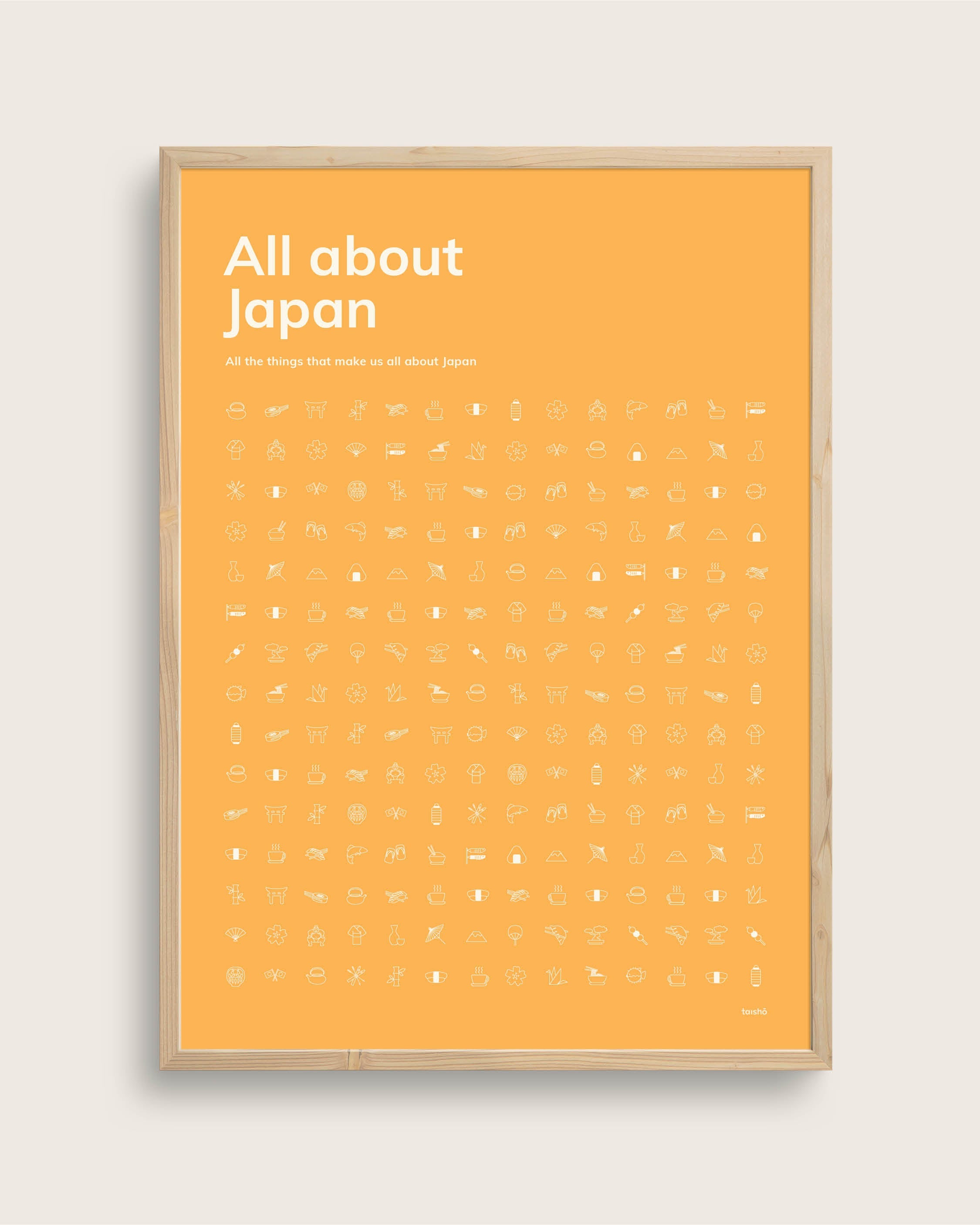 All About Japan Størrelse 100x140 Lærredsprint Taishampx14d - Plakater