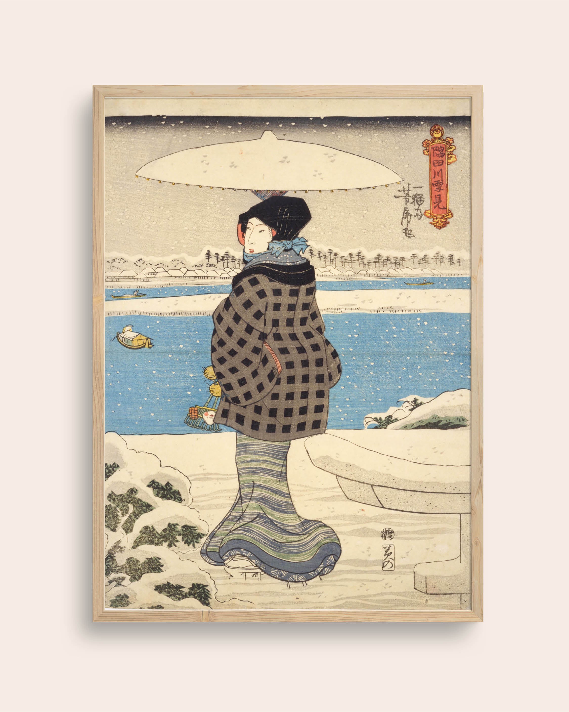 Yuki Træsnit Ukiyo Størrelse 70x100 Seramikku - Seramikku Plakater